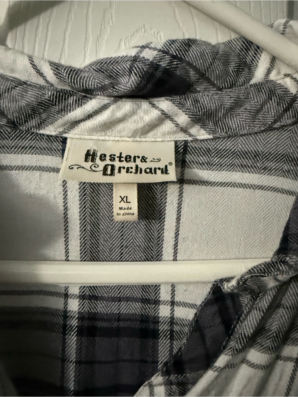 Women's Black & White Plaid Button-Down Shirt - Picture 3 of 3